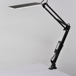 Настільна світлодіодна лампа з сенсорним управлінням X-LED, 10 Вт, Чорна, з функцією роботи від повербанка