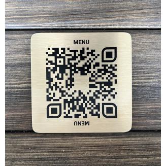 Металева табличка з QR-кодом, табличка меню 1
