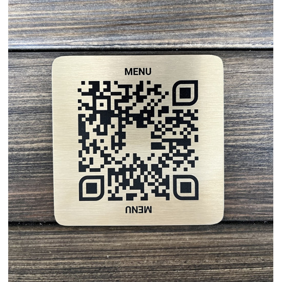Металева табличка з QR-кодом, табличка меню 1