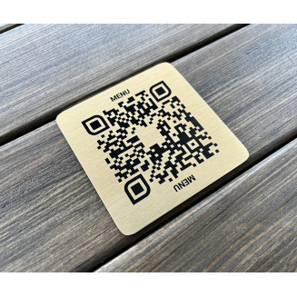 Металева табличка з QR-кодом, табличка меню 1