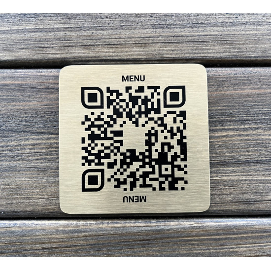 Металева табличка з QR-кодом, табличка меню 1